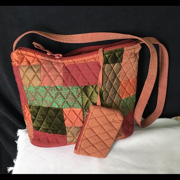 Victorian Heart patchwork shoulder strap purse - Picture 5 of 7